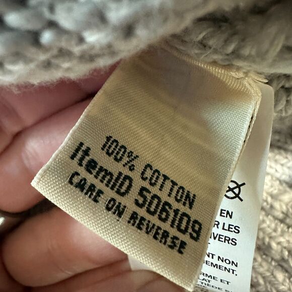 LL Bean Womens XL  Cotton Grey Pullover Knit Sweater Knit Long Sleeve Winter - Picture 4 of 5